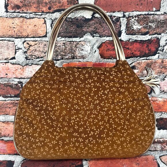 Victoria's Secret Bronze Copper Fall Leaves Clutch Shoulder Bag - Picture 3 of 8